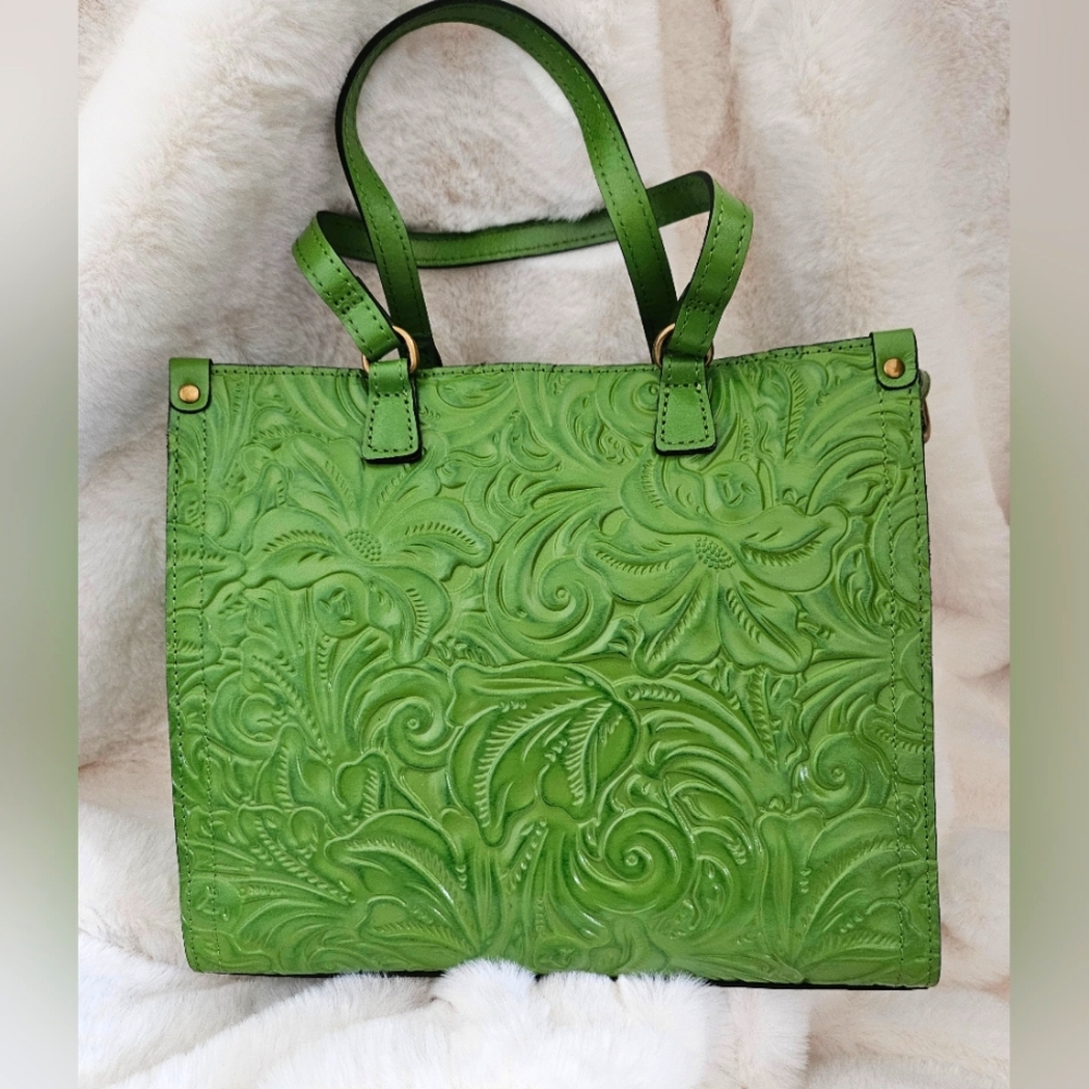 PATRICIA NASH Leather Ava Tooled Tote - Picture 1 of 9